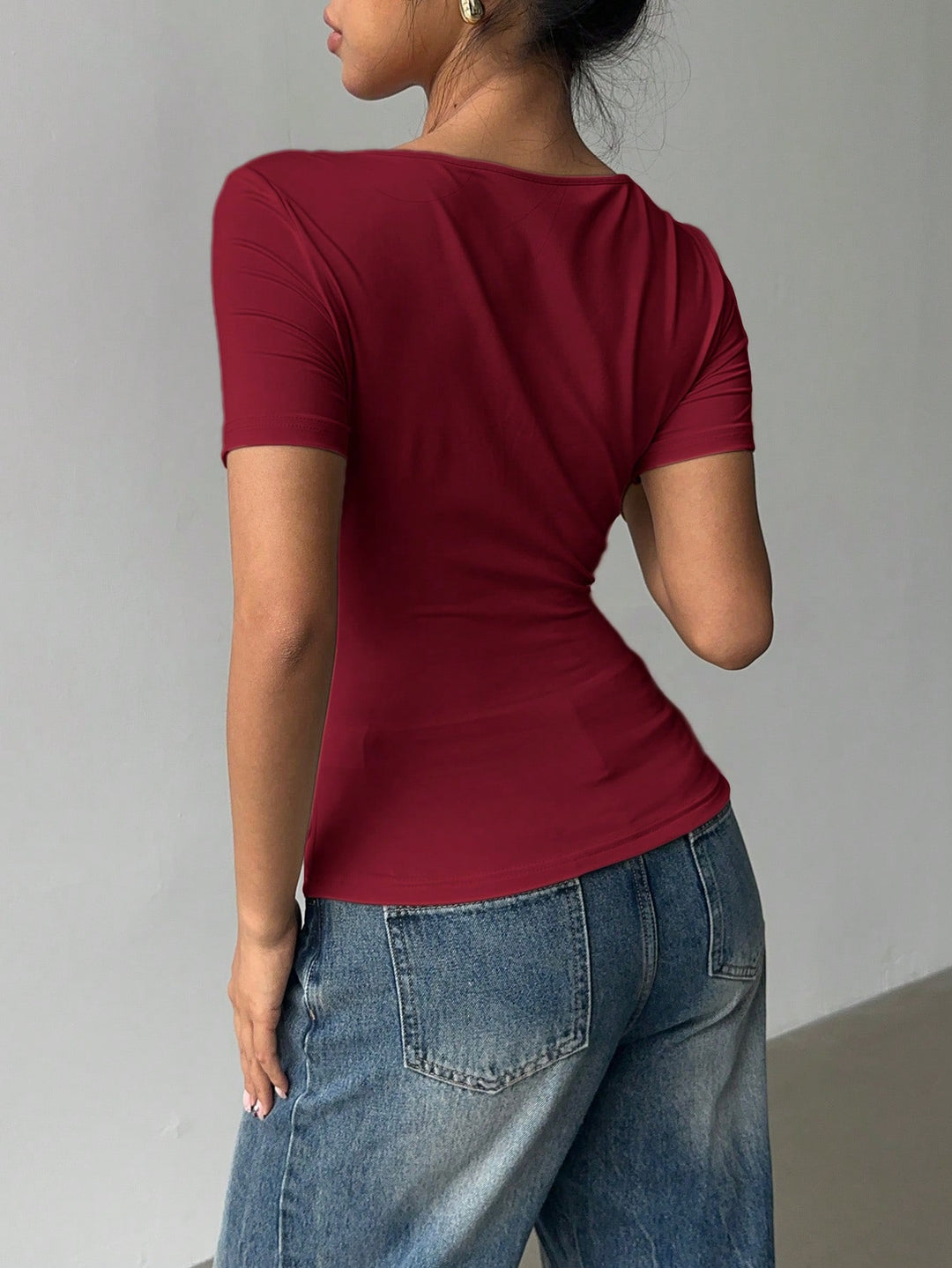 Tricou SHEIN, vișiniu