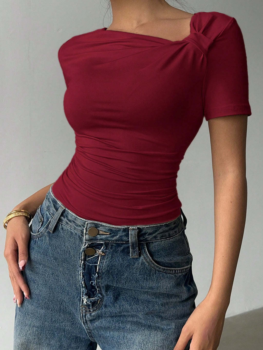 Tricou SHEIN, vișiniu