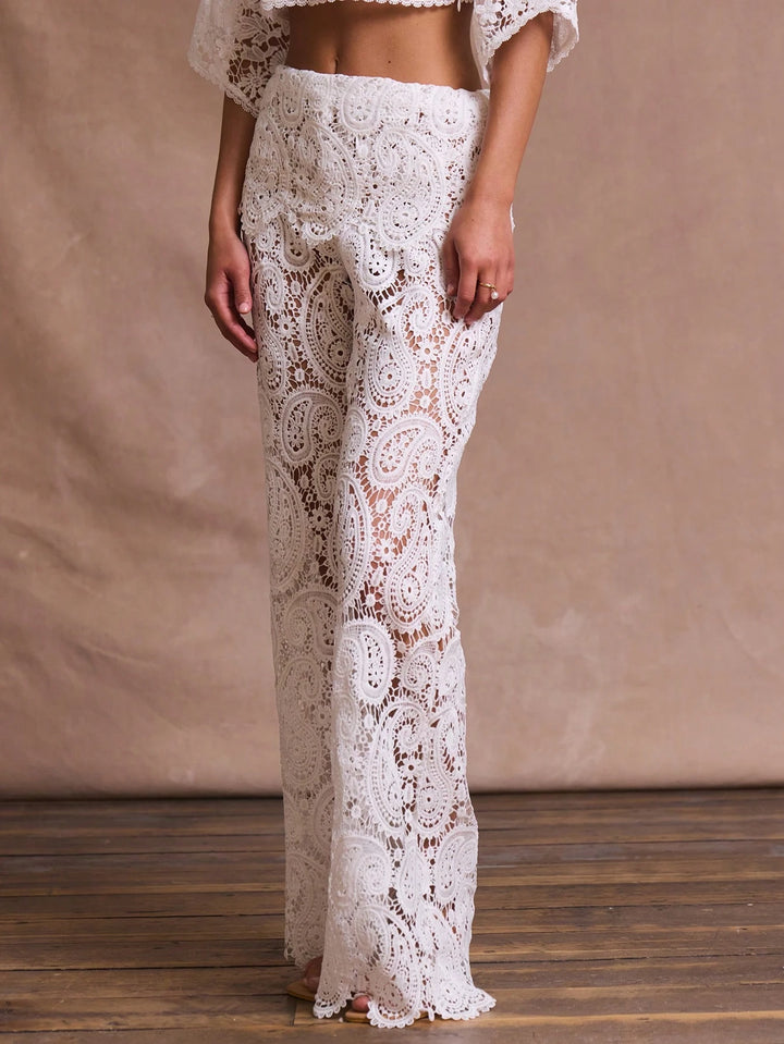 Pantaloni SHEIN, alb