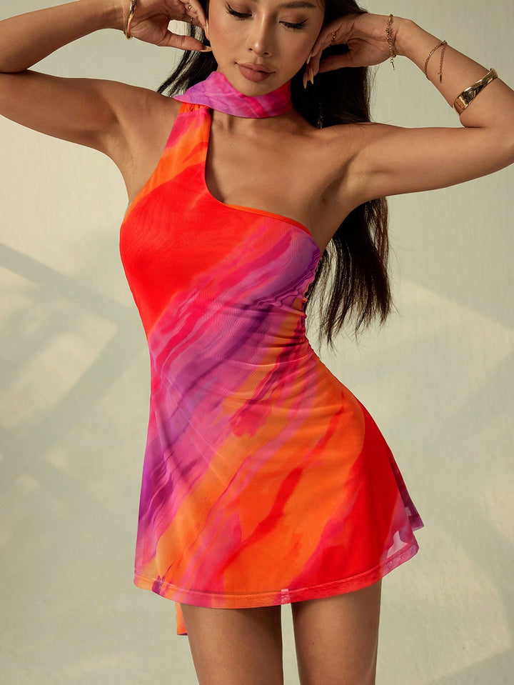Rochie mini SHEIN, portocaliu