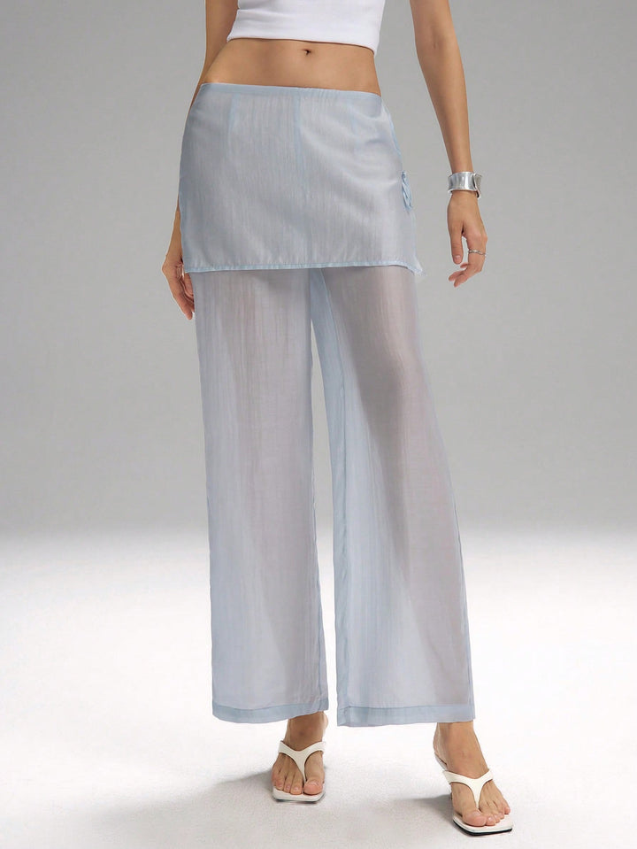 Pantaloni SHEIN, albastru