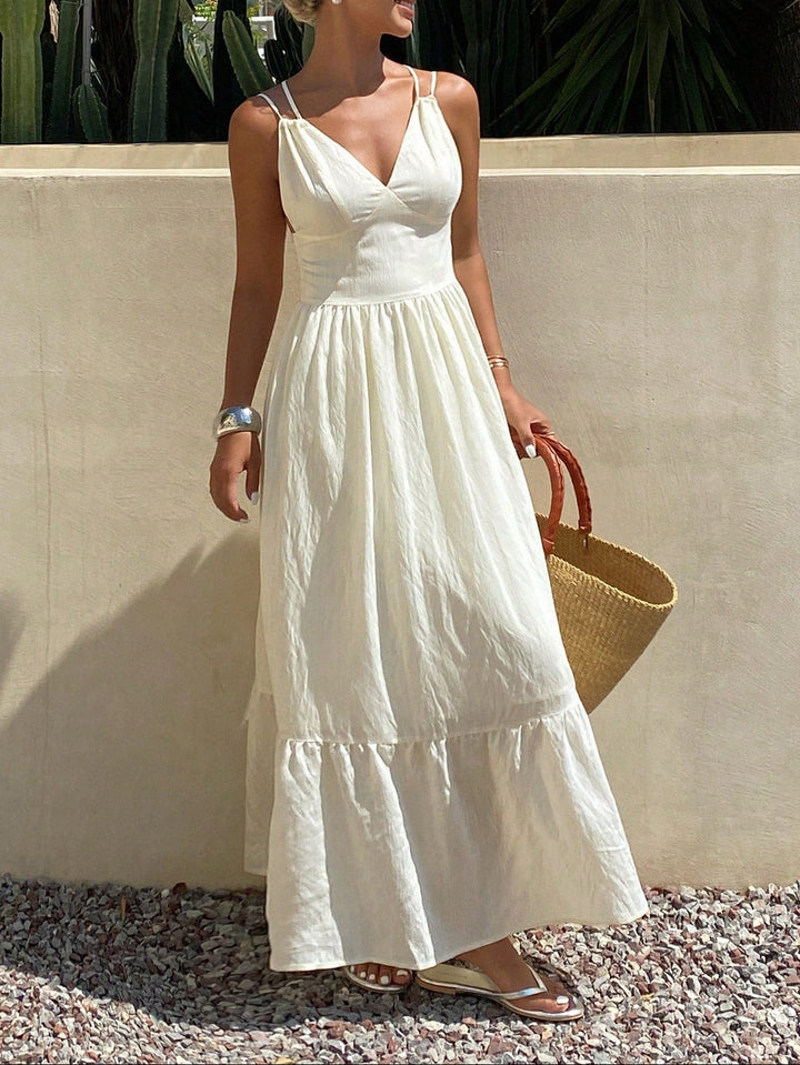 Rochie maxi SHEIN, crem