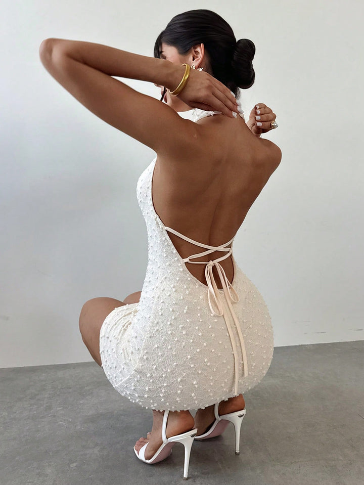 Rochie mini SHEIN, crem