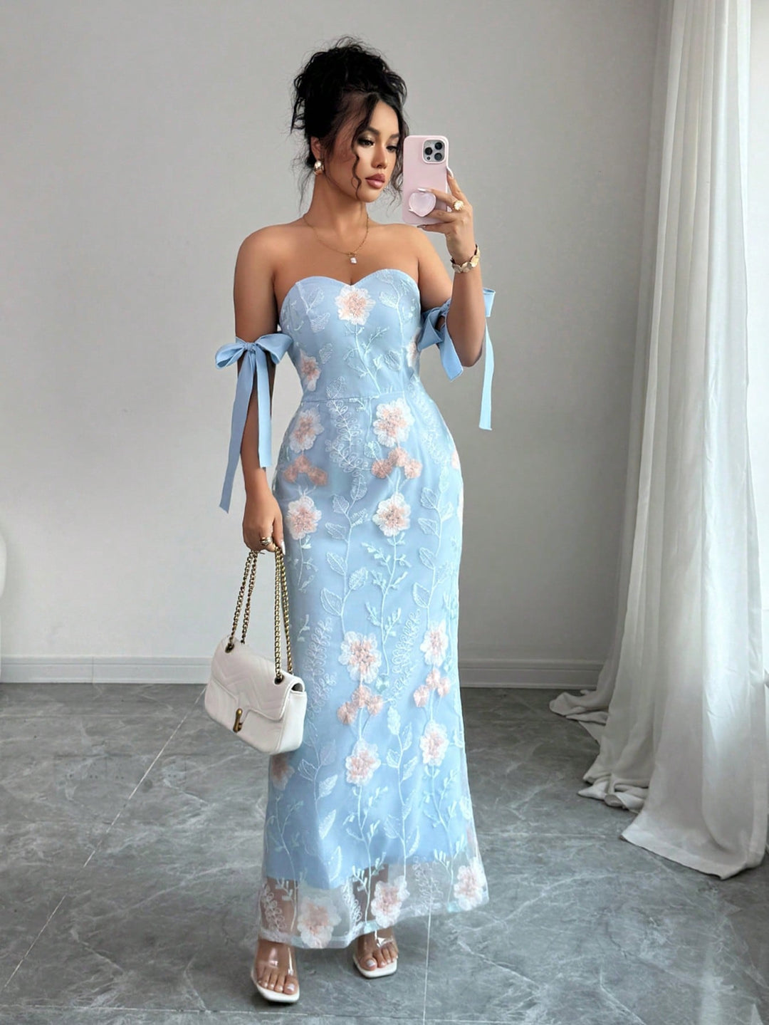 SHEIN maxi dress, blue