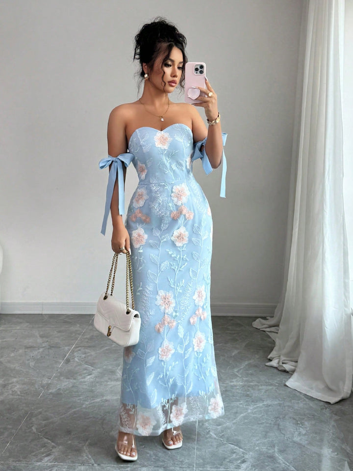 SHEIN maxi dress, blue