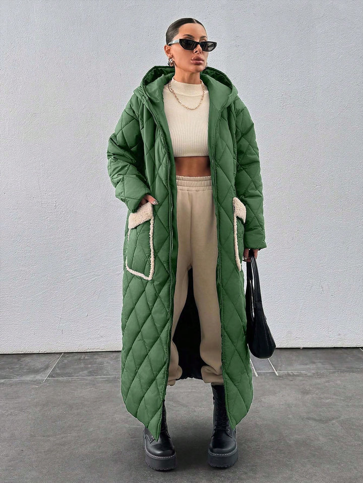 Geacă lungă SHEIN, verde