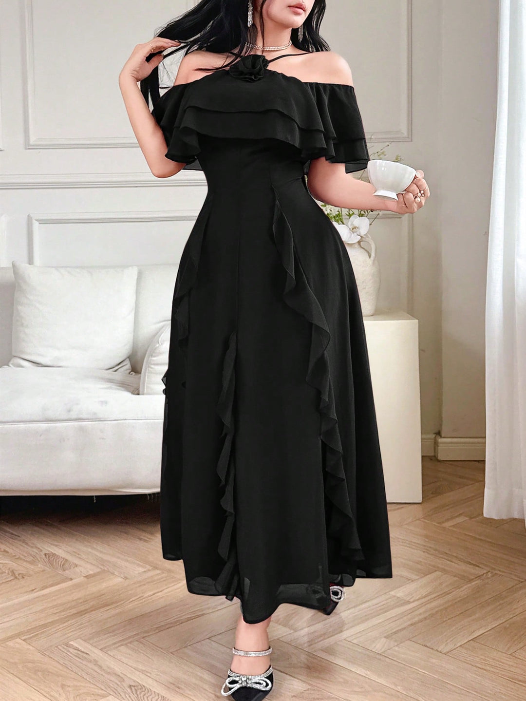 Rochie maxi SHEIN, negru
