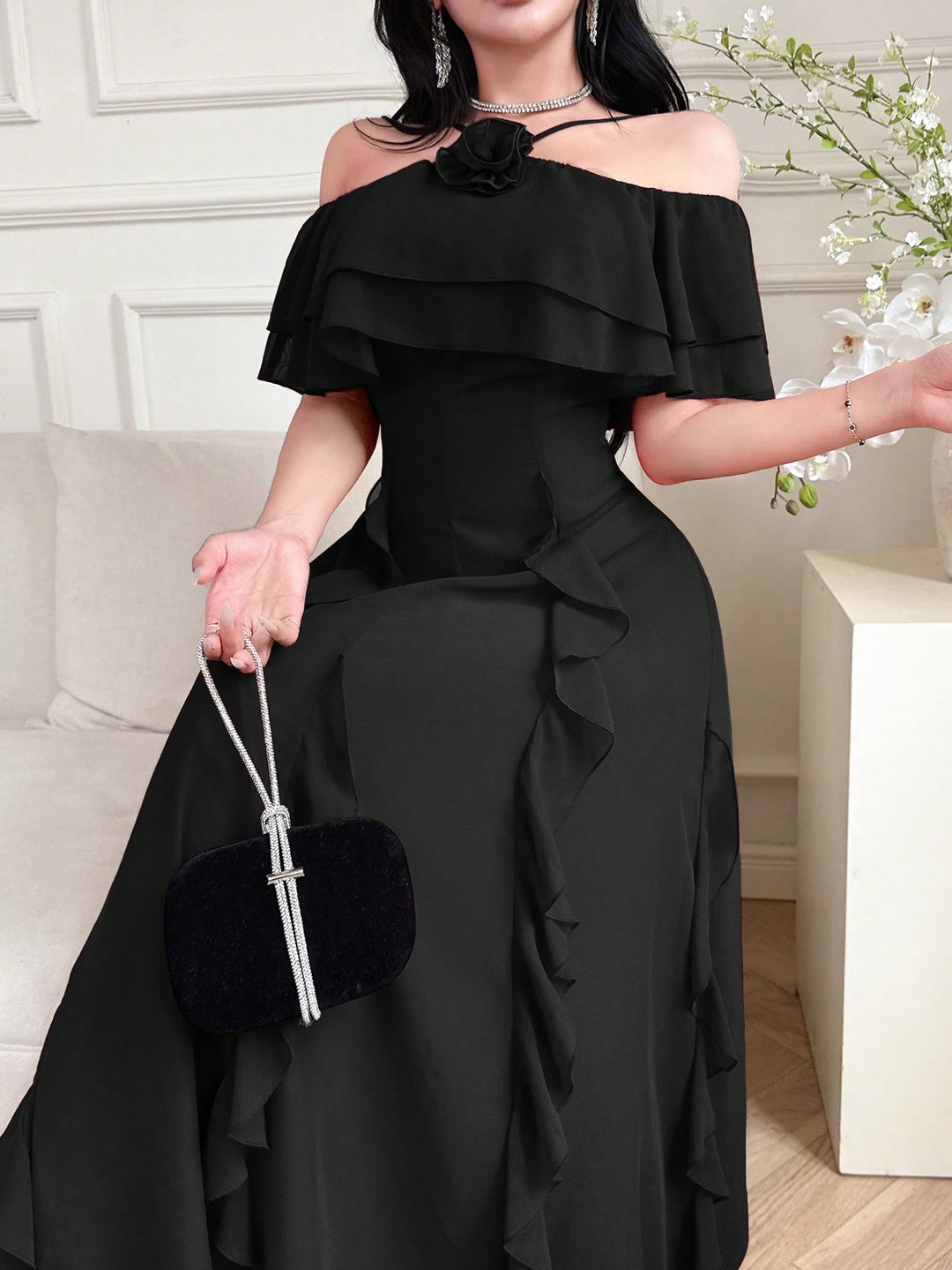 Rochie maxi SHEIN, negru