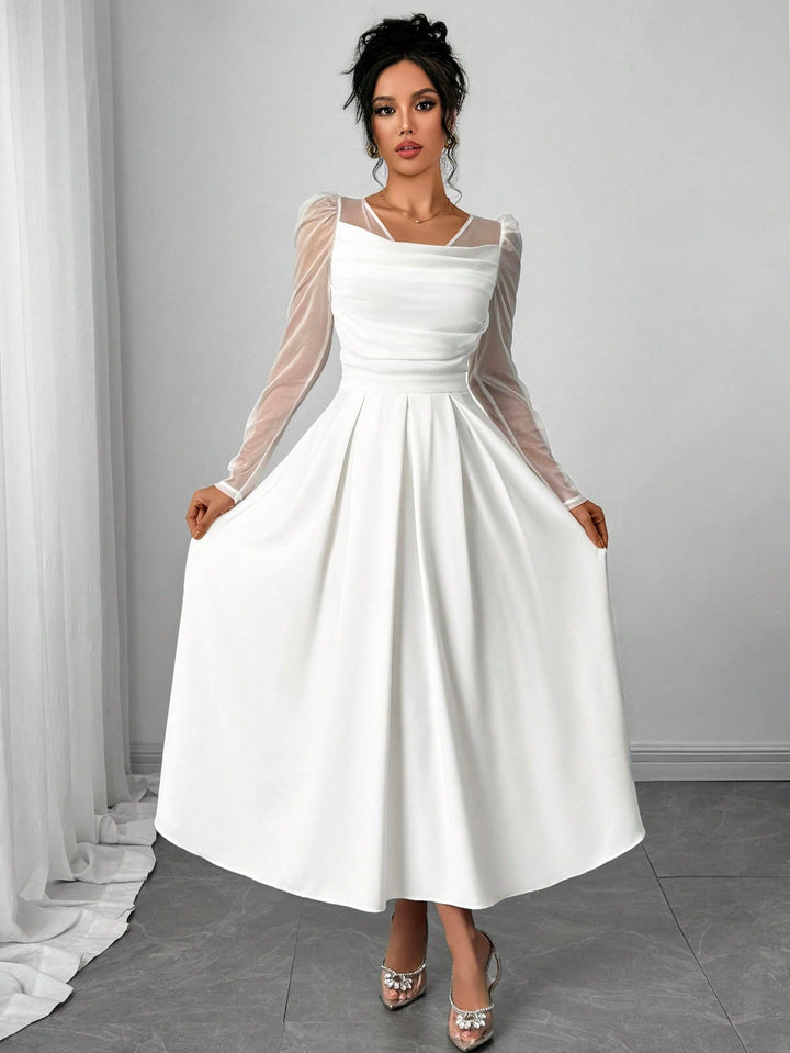 Rochie maxi SHEIN, alb