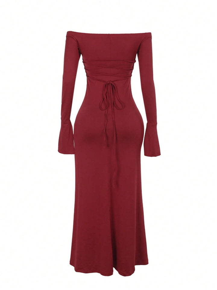 Rochie maxi SHEIN, vișiniu