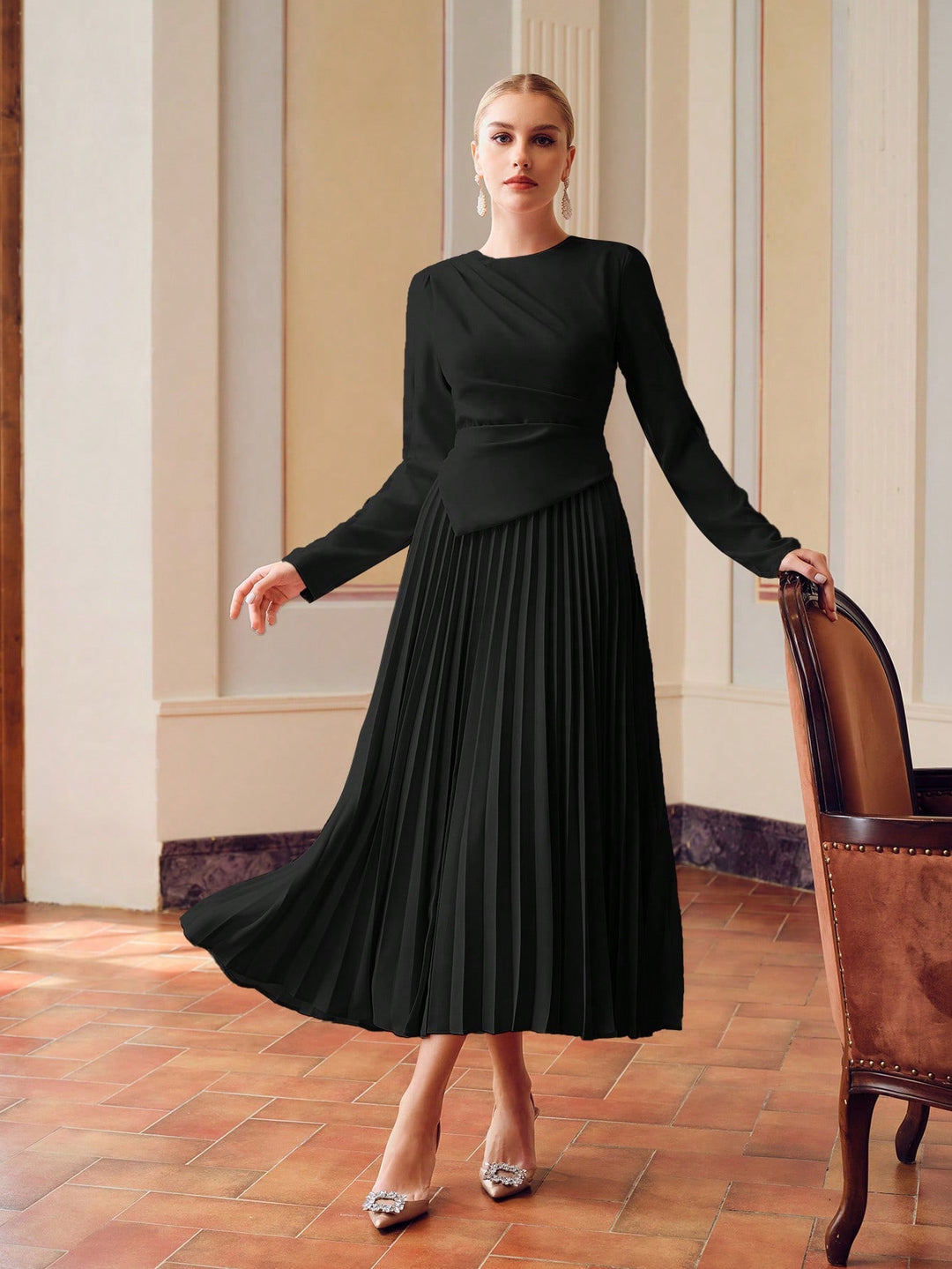 Rochie midi SHEIN, negru