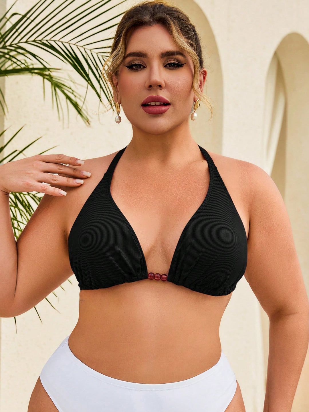 Sutien de baie SHEIN, negru