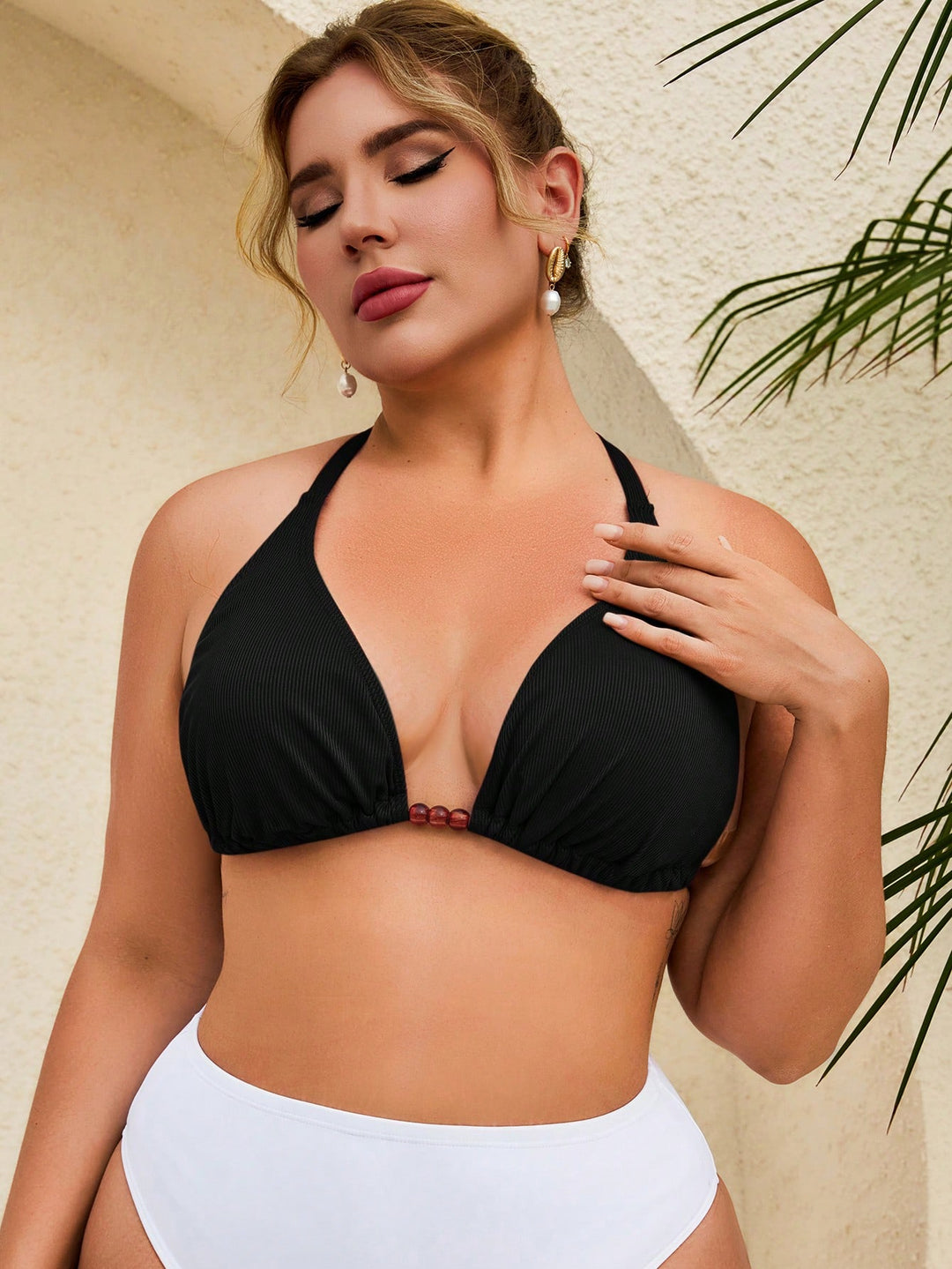 Sutien de baie SHEIN, negru