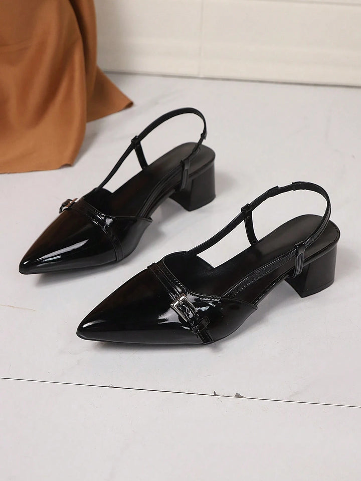 Pantofi cu toc SHEIN, negru