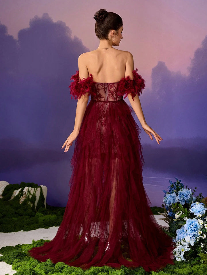 Rochie de ocazie SHEIN, vișiniu