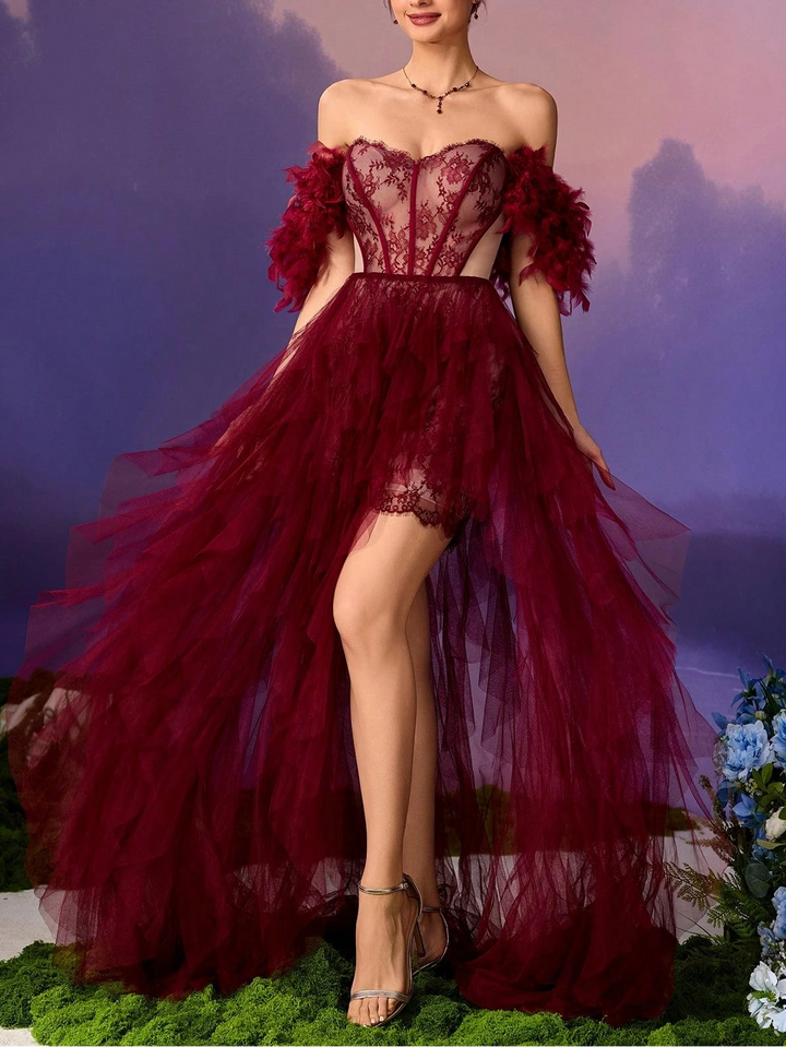 Rochie de ocazie SHEIN, vișiniu
