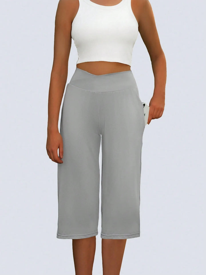 Pantaloni 3/4 SHEIN, gri