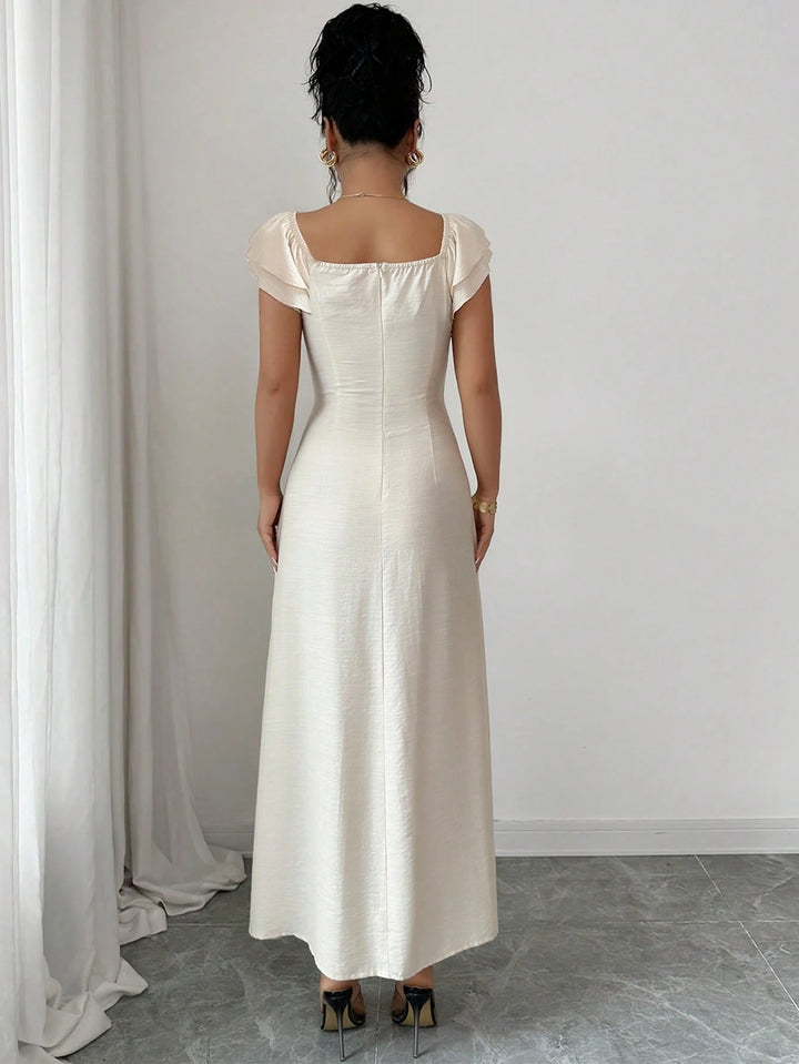 Rochie maxi SHEIN, crem