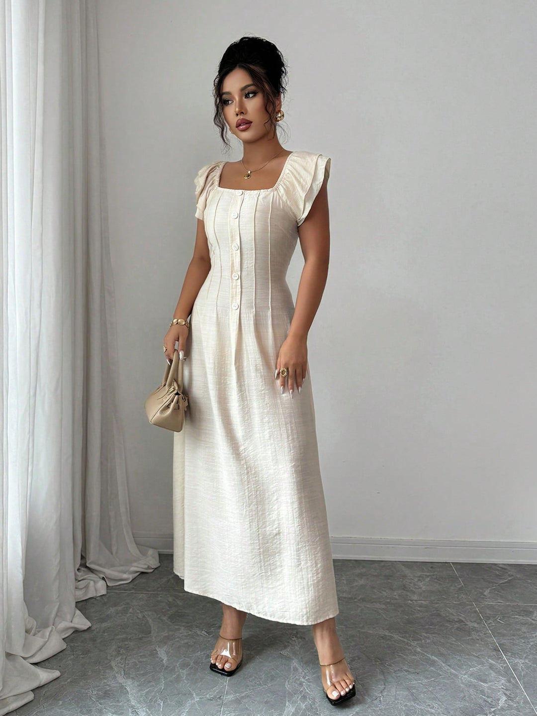 Rochie maxi SHEIN, portocaliu