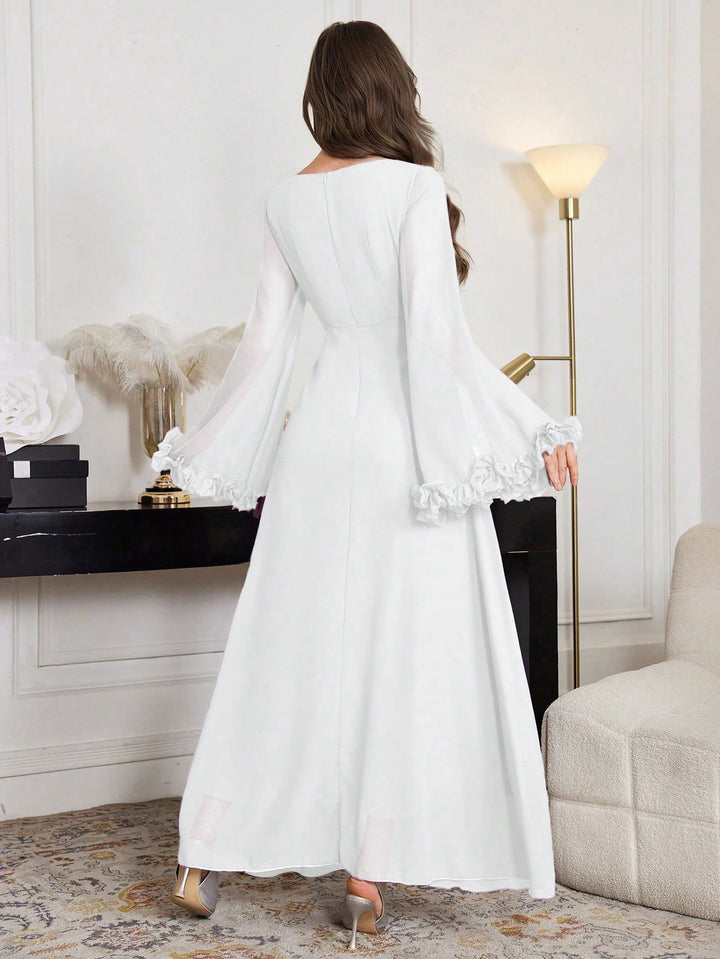 Rochie maxi SHEIN, alb