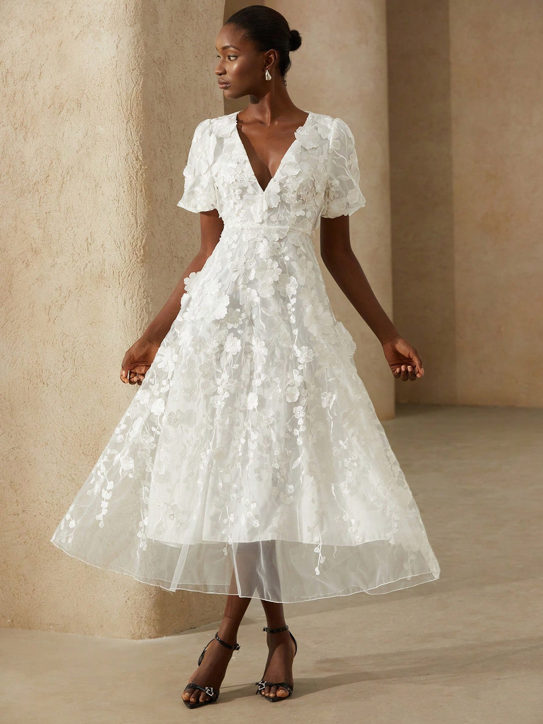 Rochie maxi SHEIN, alb