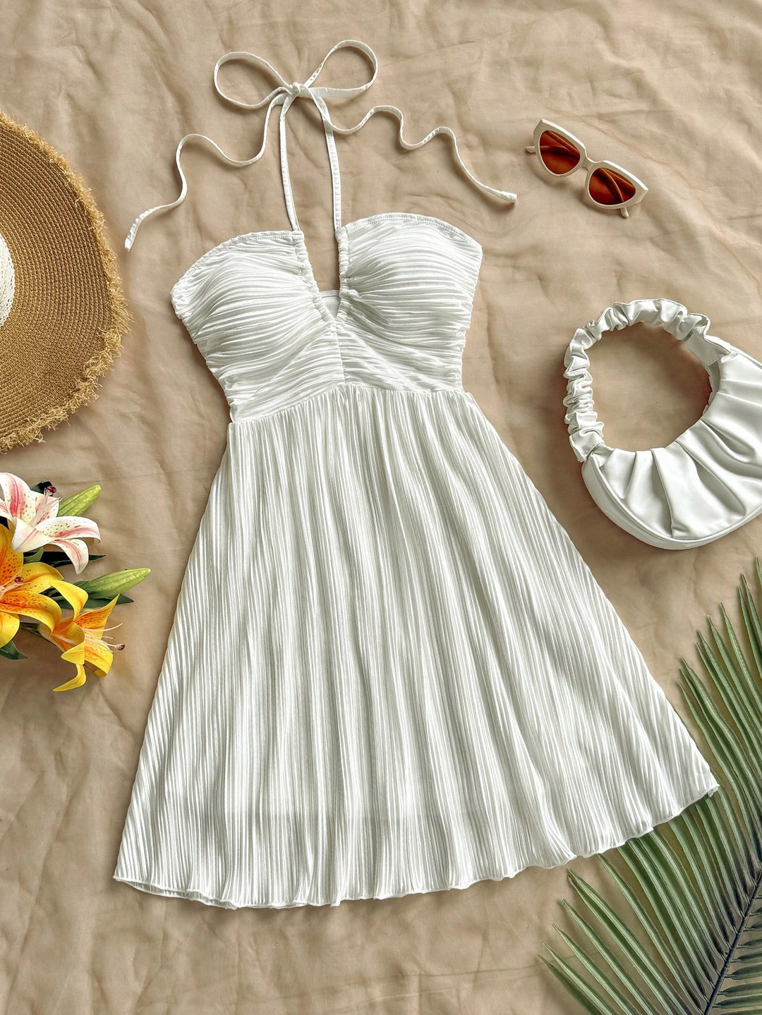 Rochie mini SHEIN, alb