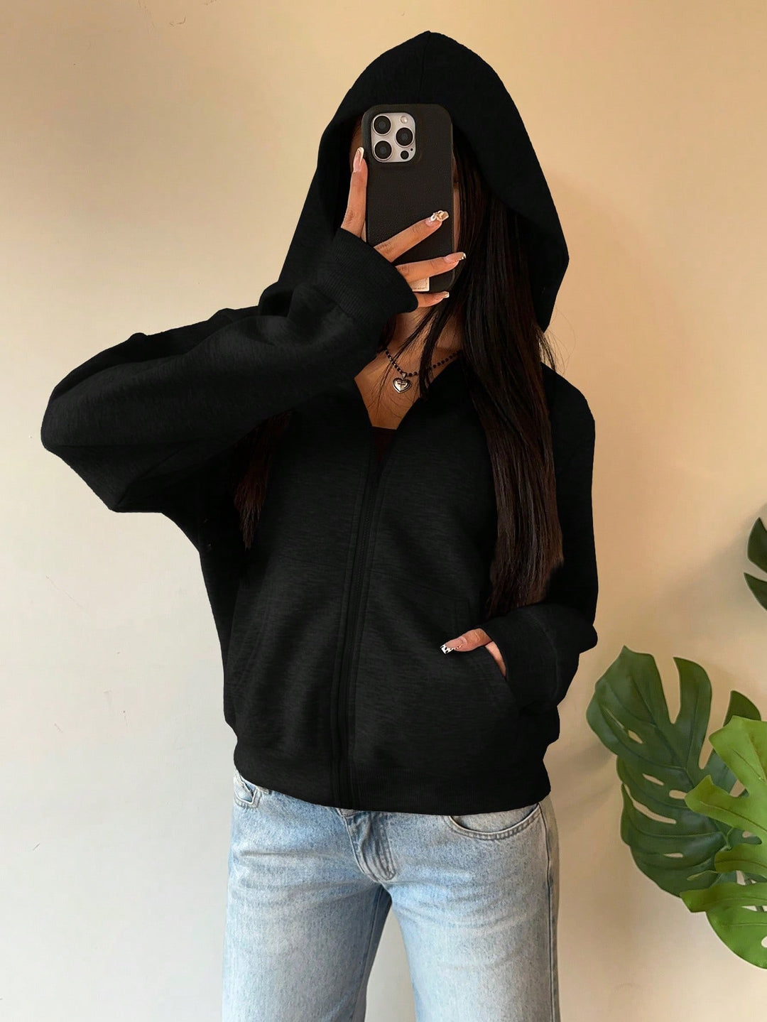 Hanorac SHEIN, negru