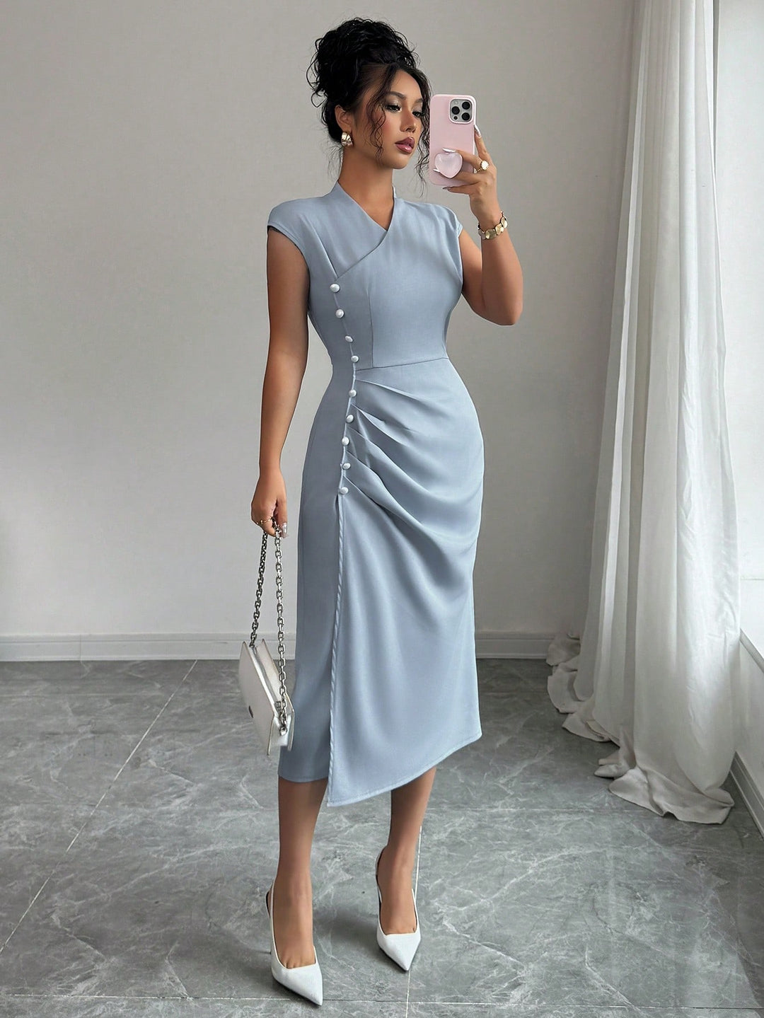 Rochie midi SHEIN, albastru