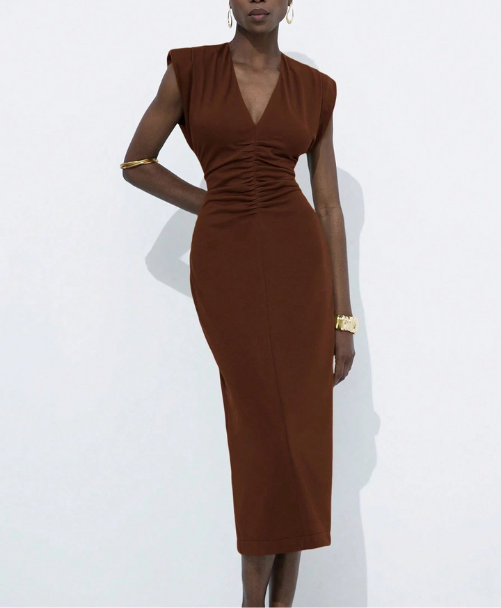 Rochie midi SHEIN, maro