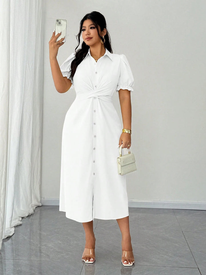 Rochie midi SHEIN, alb