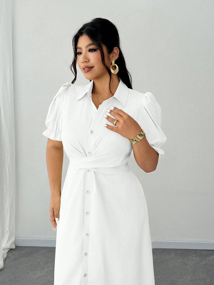 Rochie midi SHEIN, alb