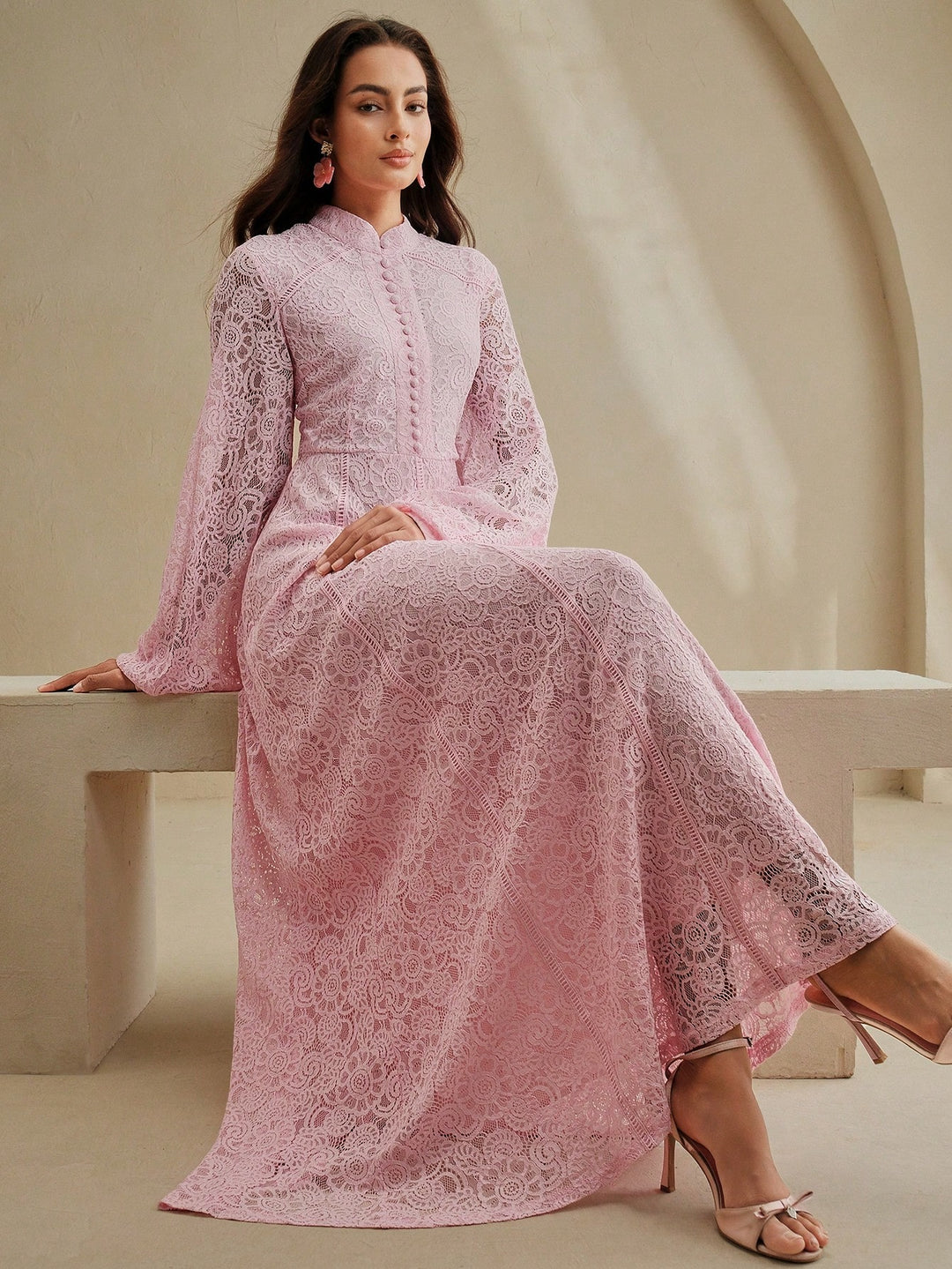 Rochie maxi SHEIN, roz