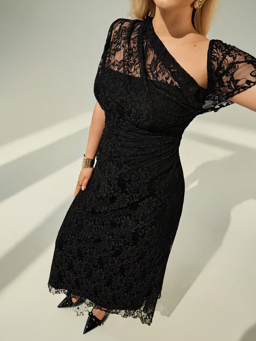 SHEIN maxi ruha, fekete