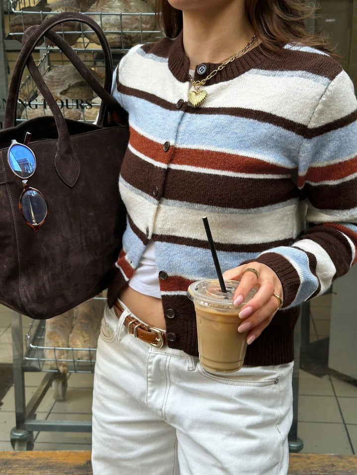 Bluză cu nasturi SHEIN, mix culori