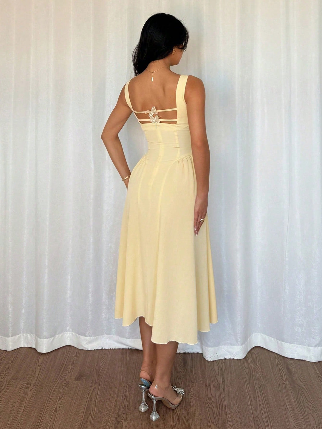 Rochie midi SHEIN, galben