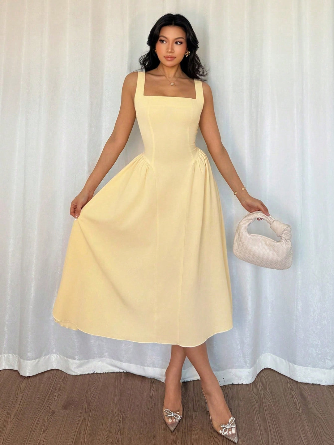 Rochie midi SHEIN, galben