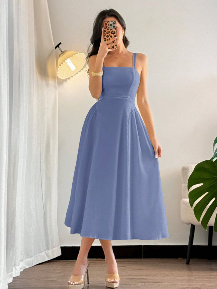 SHEIN midi ruha, kék