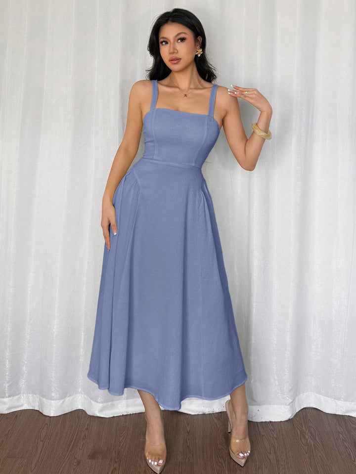 SHEIN midi ruha, kék