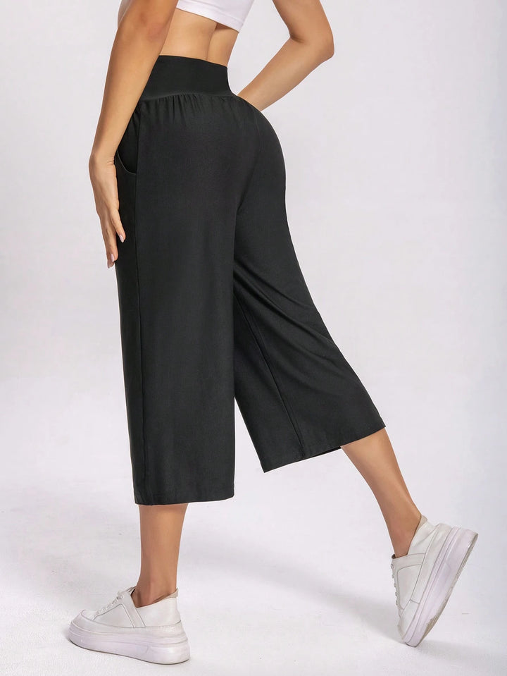 Pantaloni 3/4 SHEIN, negru