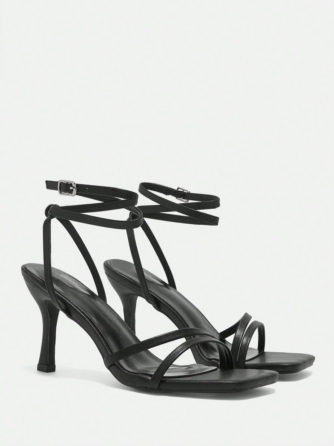 Sandale cu toc SHEIN, negru