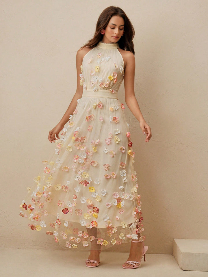Rochie midi SHEIN, bej