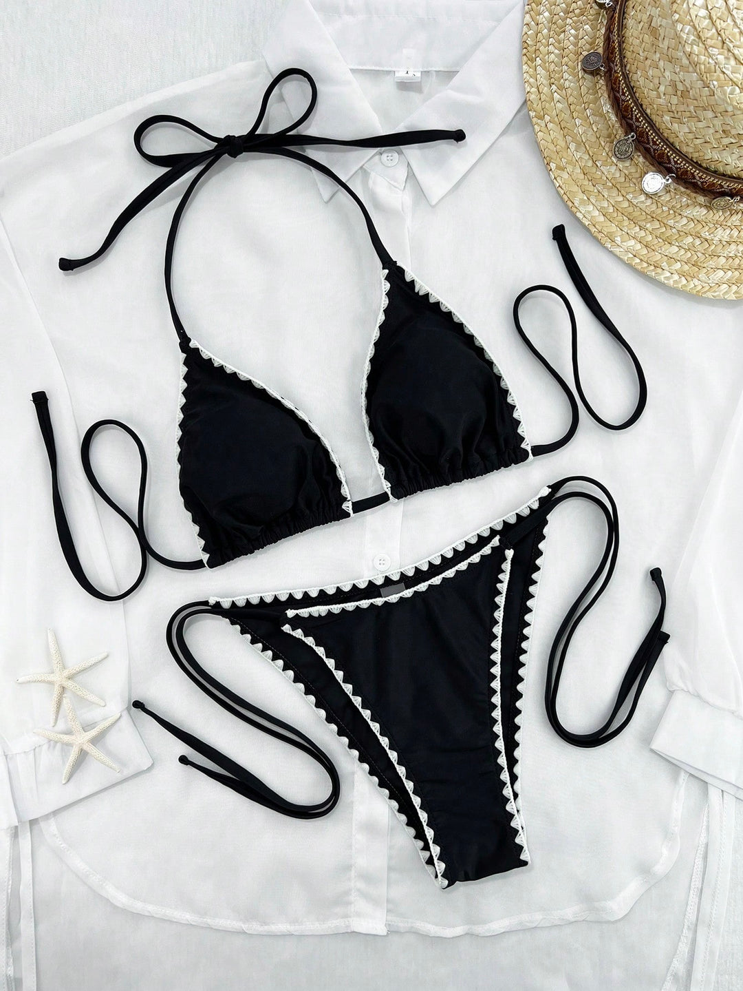 Set bikini SHEIN, negru