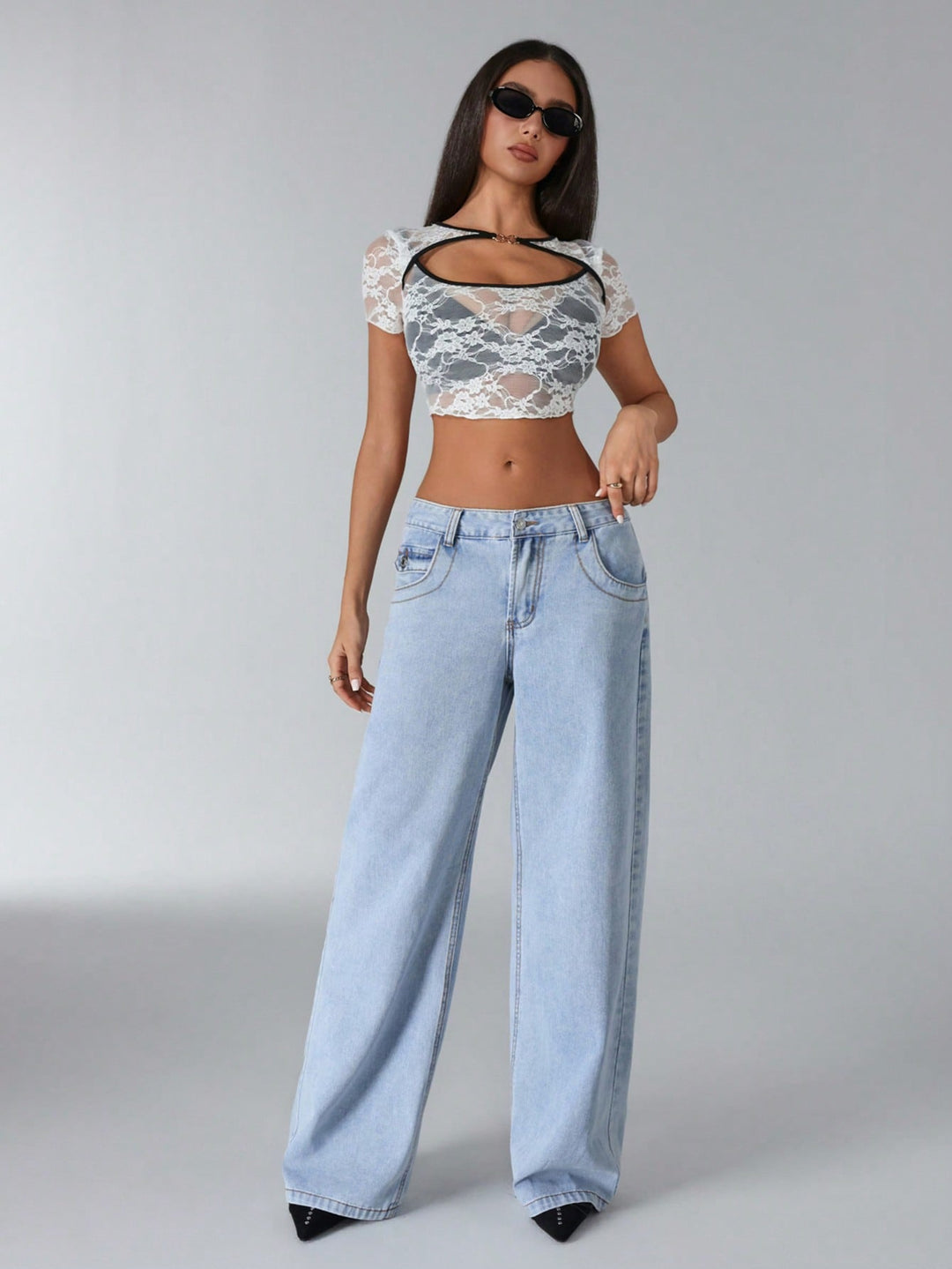 Top SHEIN, alb