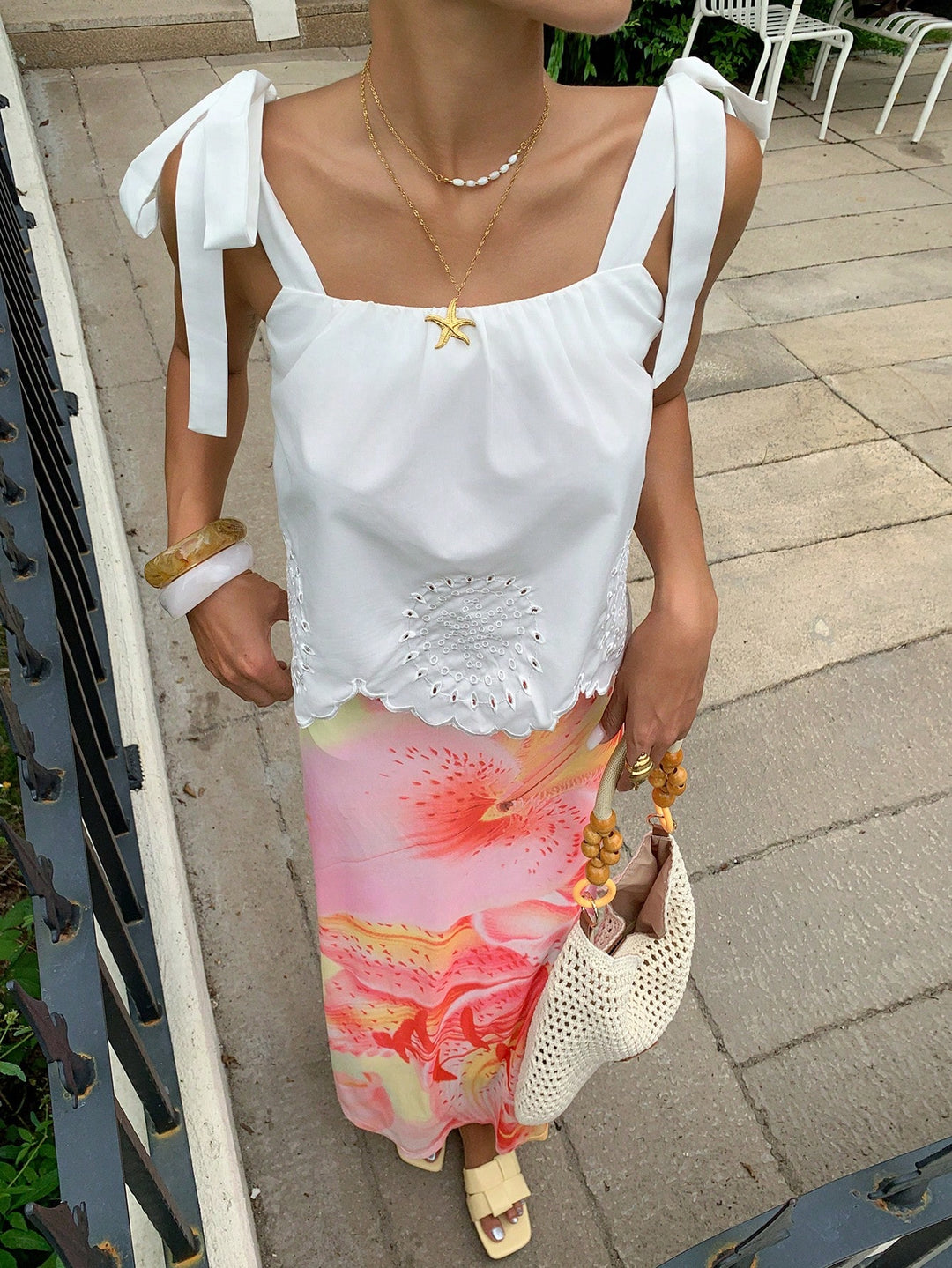 Fehér SHEIN top