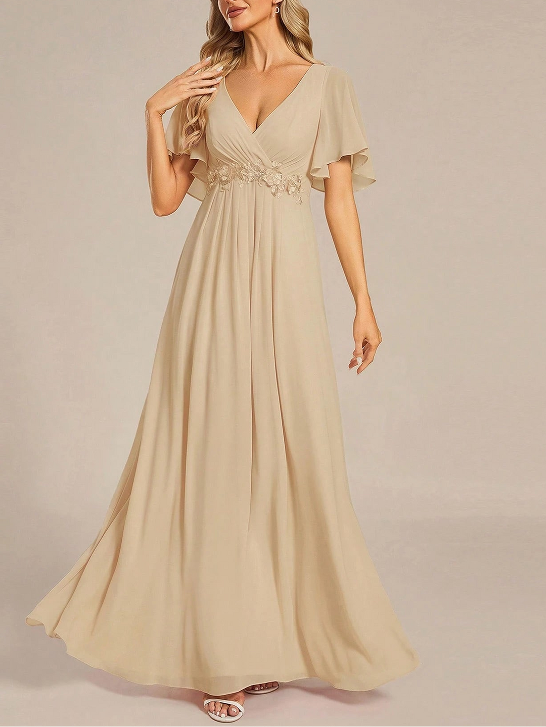 SHEIN bézs maxi ruha