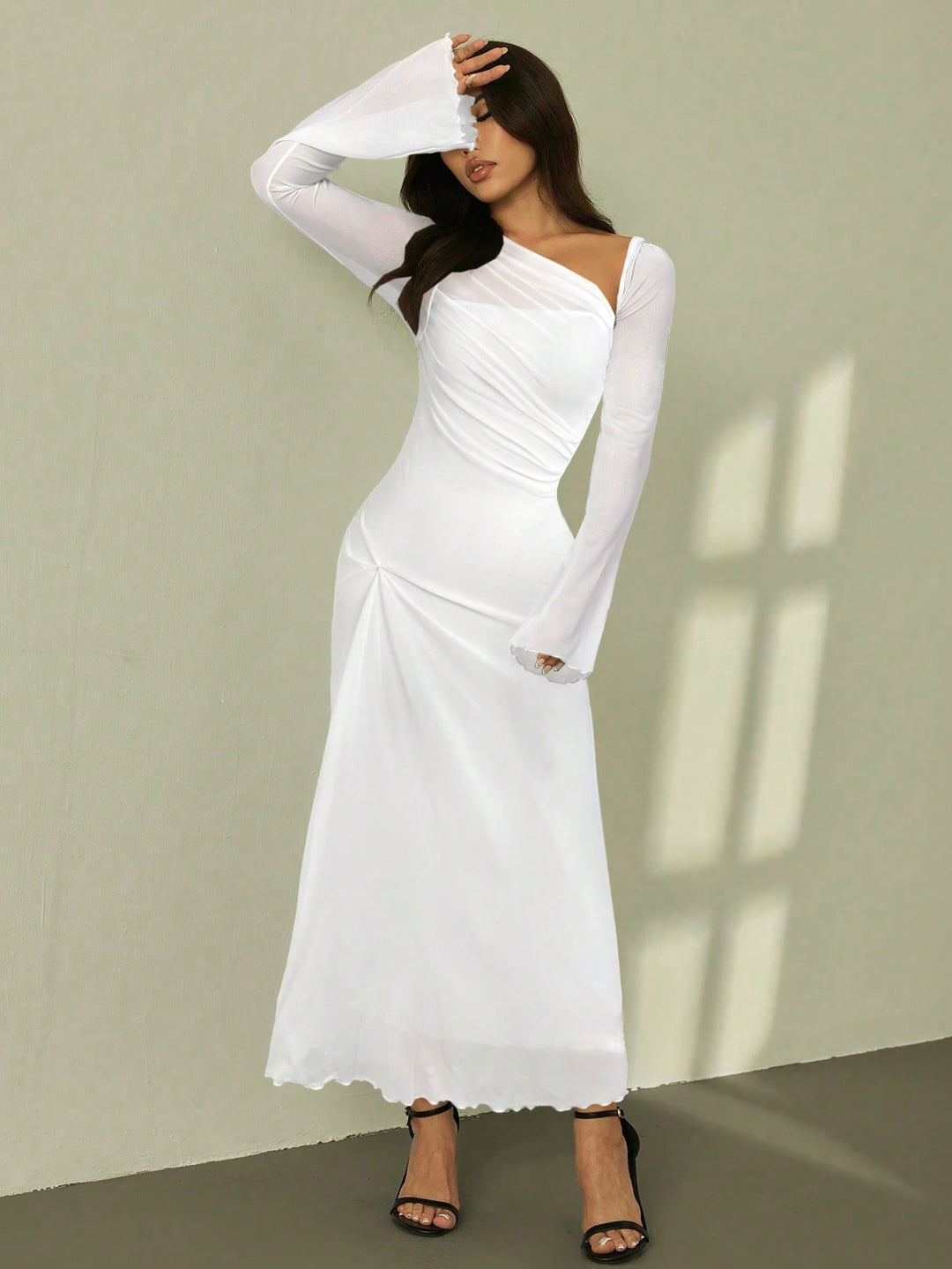 Rochie maxi SHEIN, alb