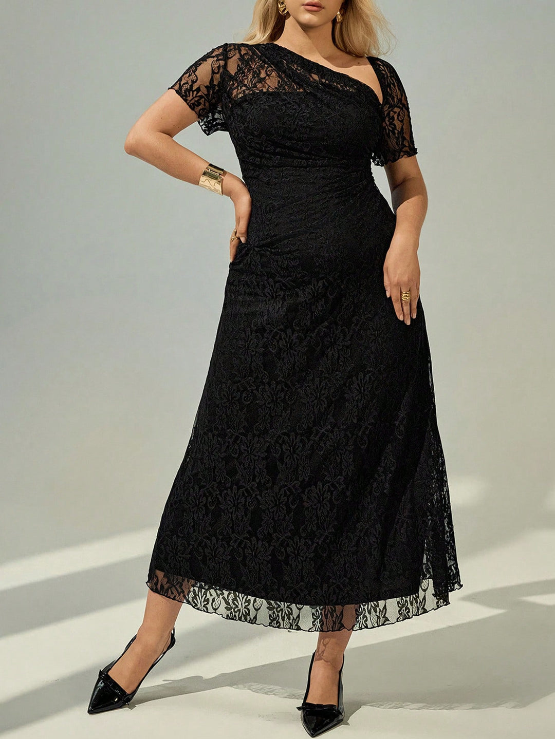 SHEIN maxi ruha, fekete