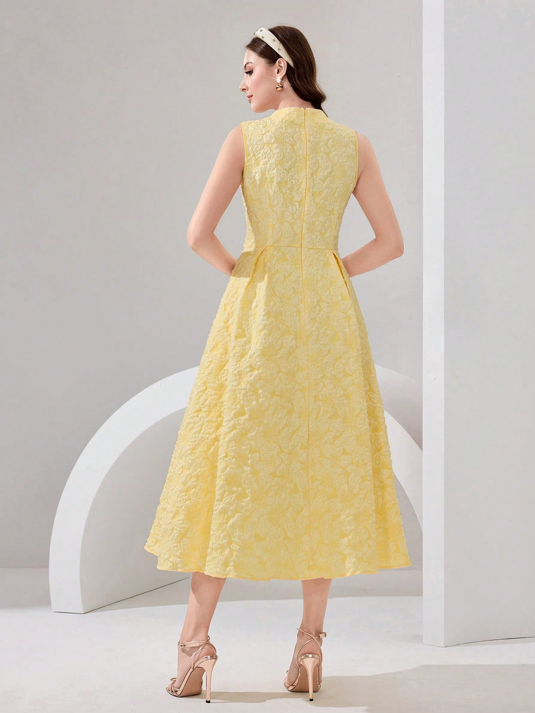 Rochie midi Shein, Galben