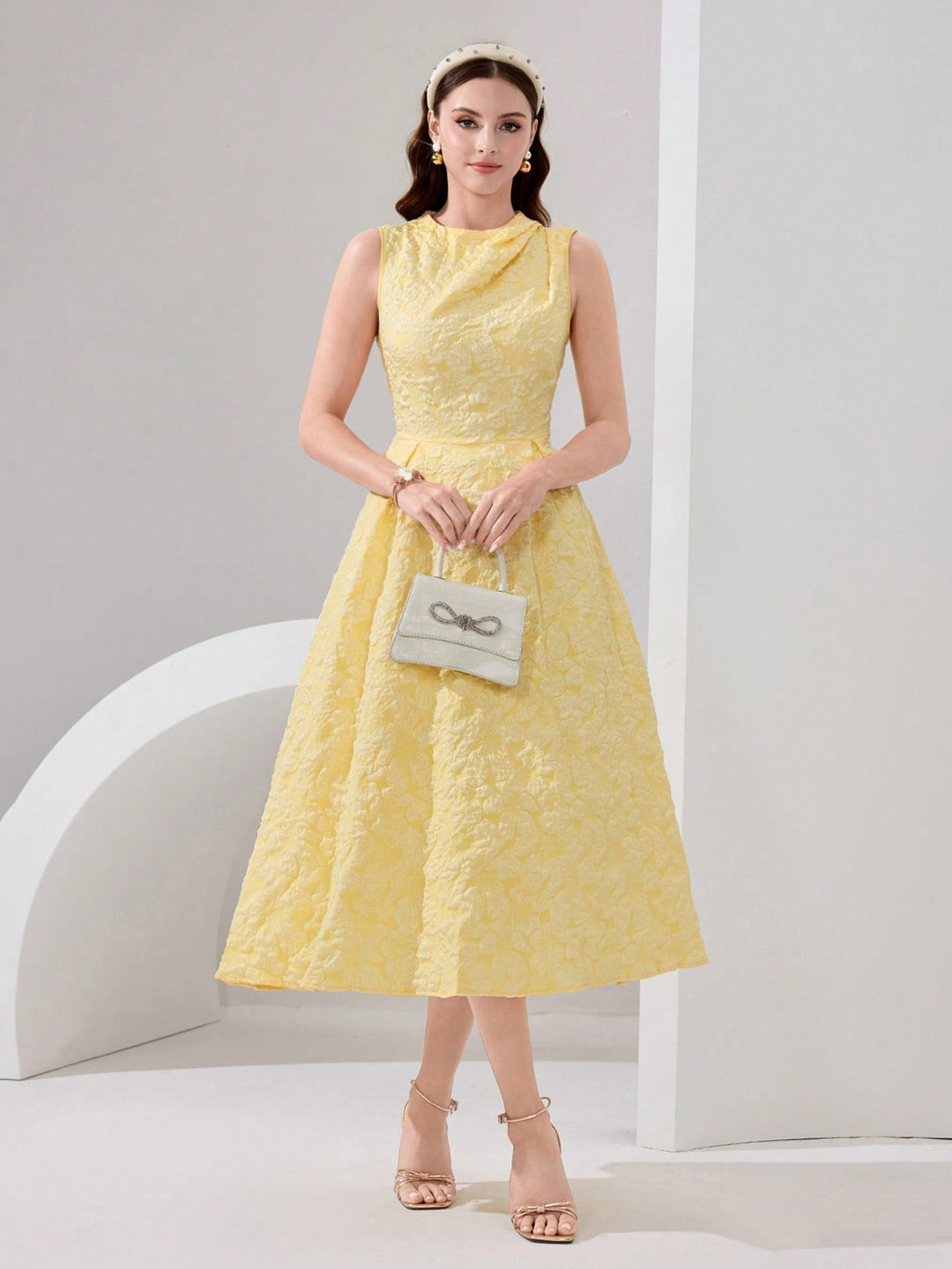 Rochie midi Shein, Galben