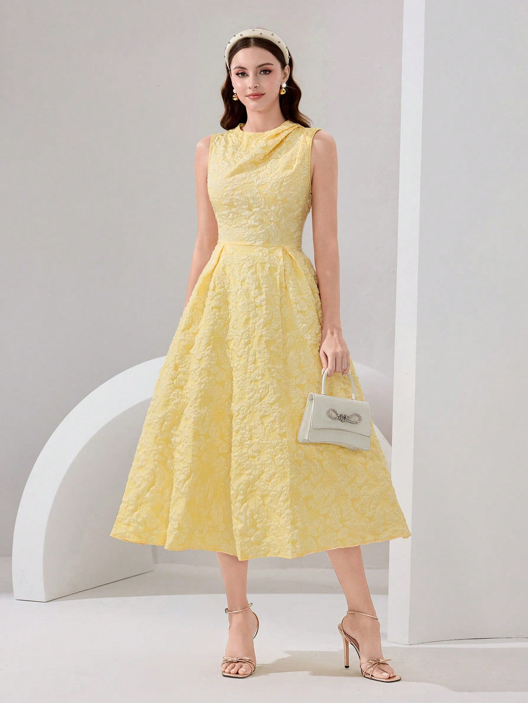Rochie midi Shein, Galben